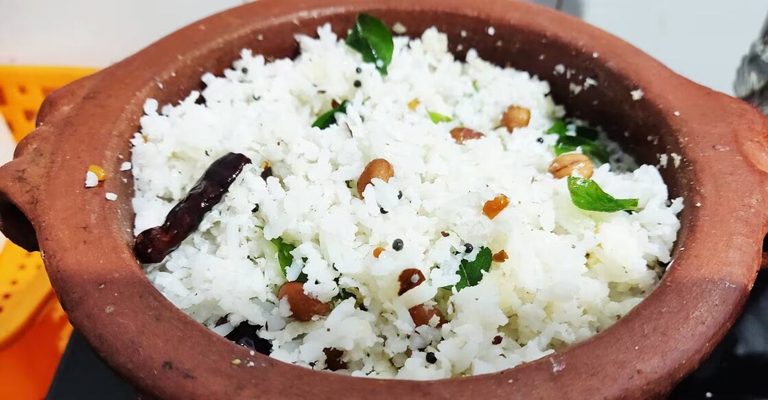 Coconut rice is an excellent dish with nutrients that could be packed for lunch at school or the office or as a filling dinner. Photo: Subha CT