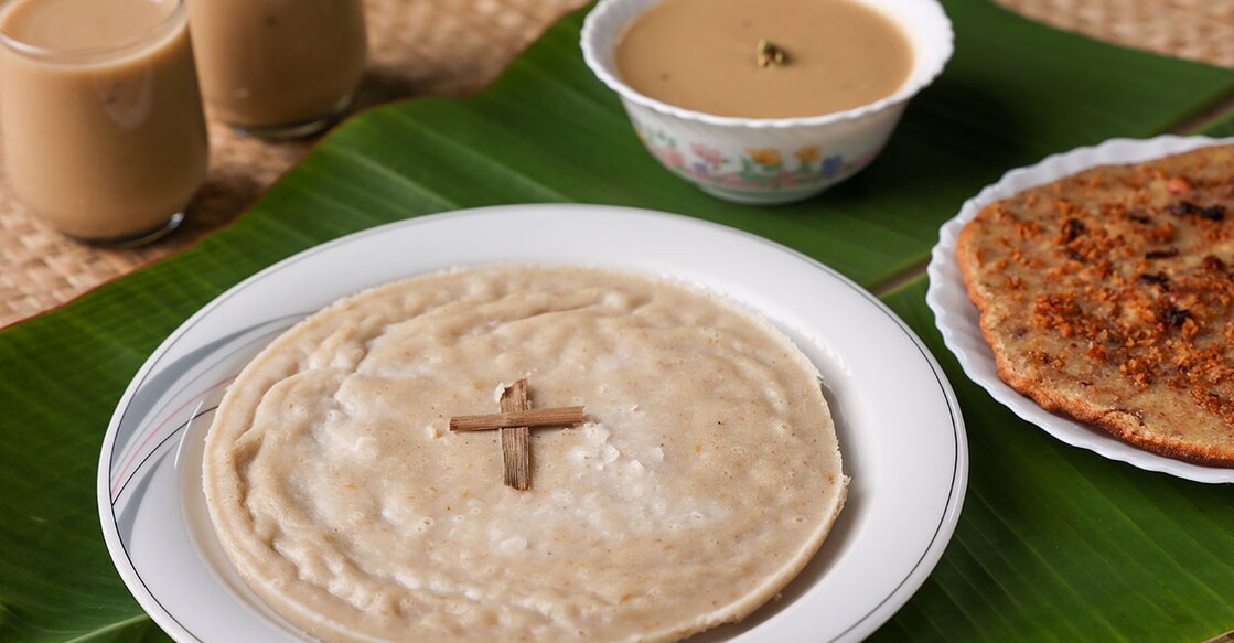 Pesaha appam and paal. Photo: Shutterstock/Santhosh Varghese