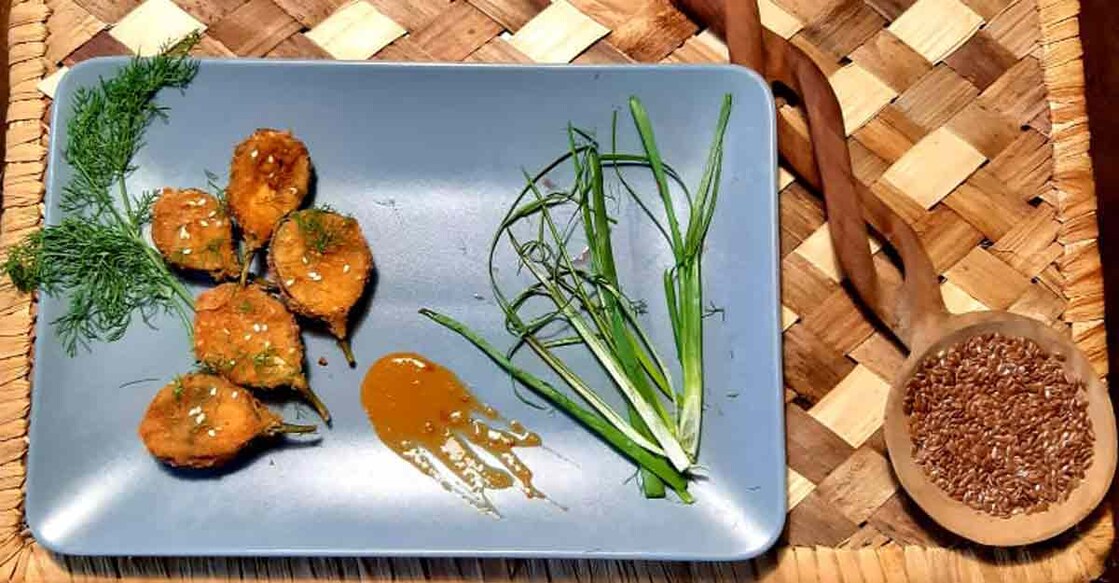 Crispy brinjal bites