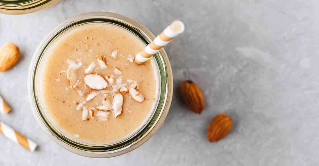 Protein-rich almond milkshake