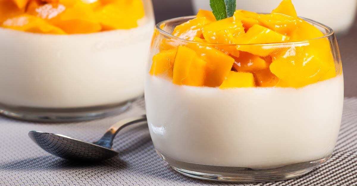Baked mango yogurt