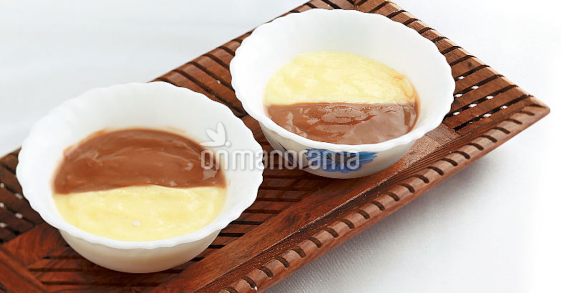 Nutella custard pudding