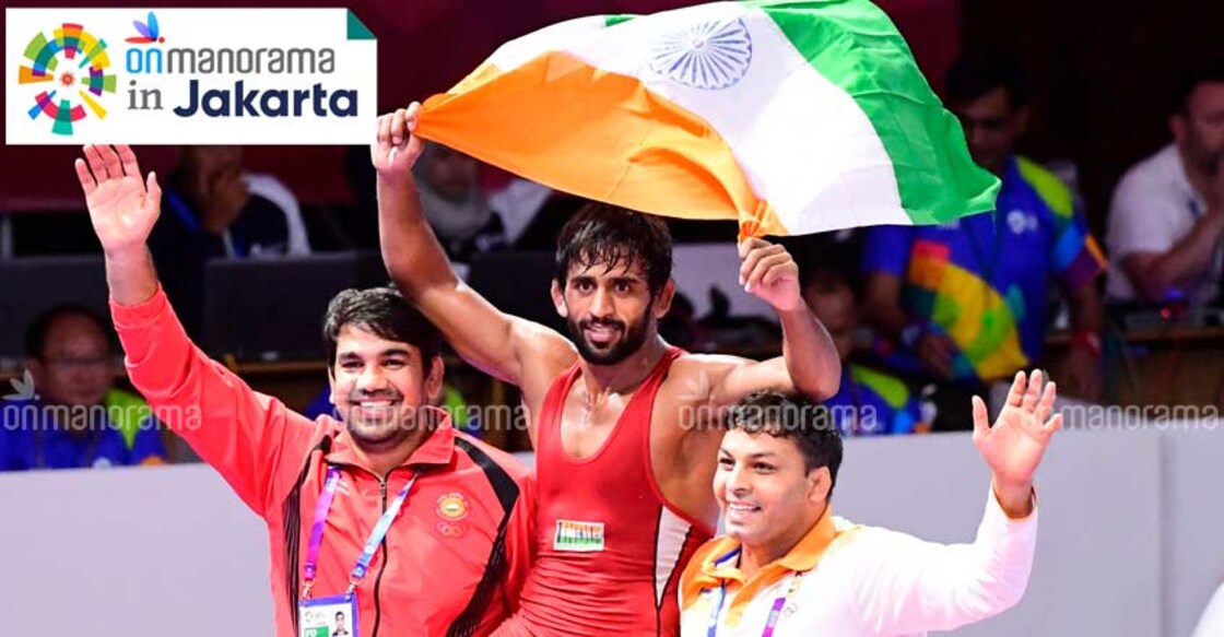 Wrestler Bajrang Punia wins first gold for India in Asian Games