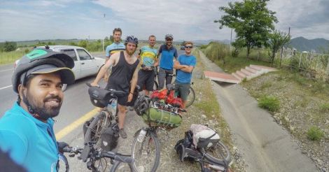 Keralite pedals his way to Russia, all for love of football