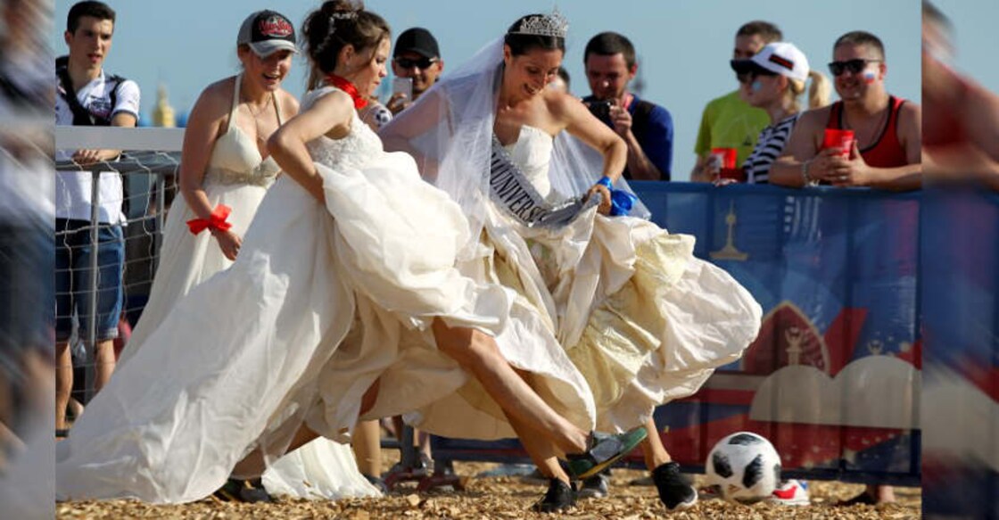 Russian 'brides' take the field to prove a point