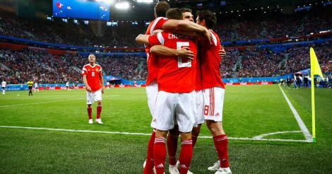 Putin revels in Russia's unexpected World Cup form