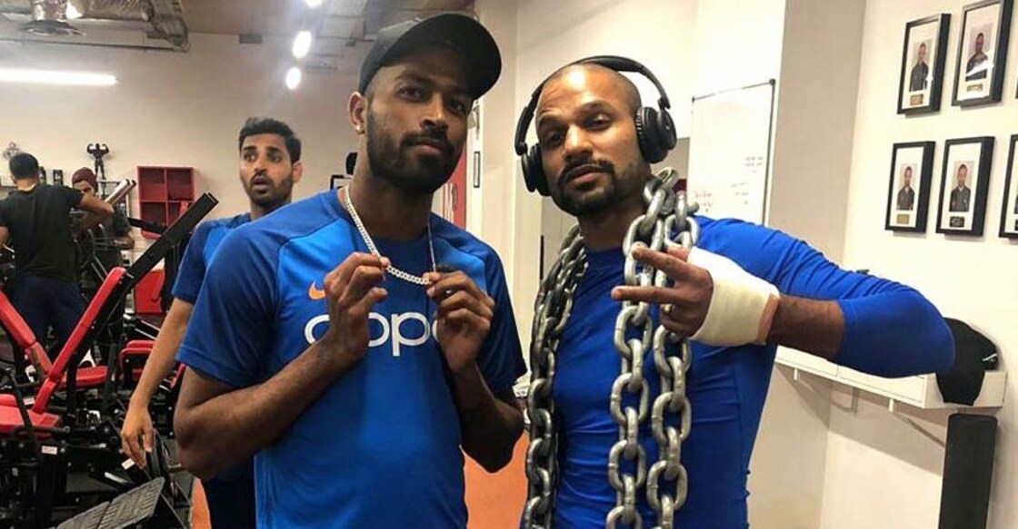 Recovering Dhawan hits the gym