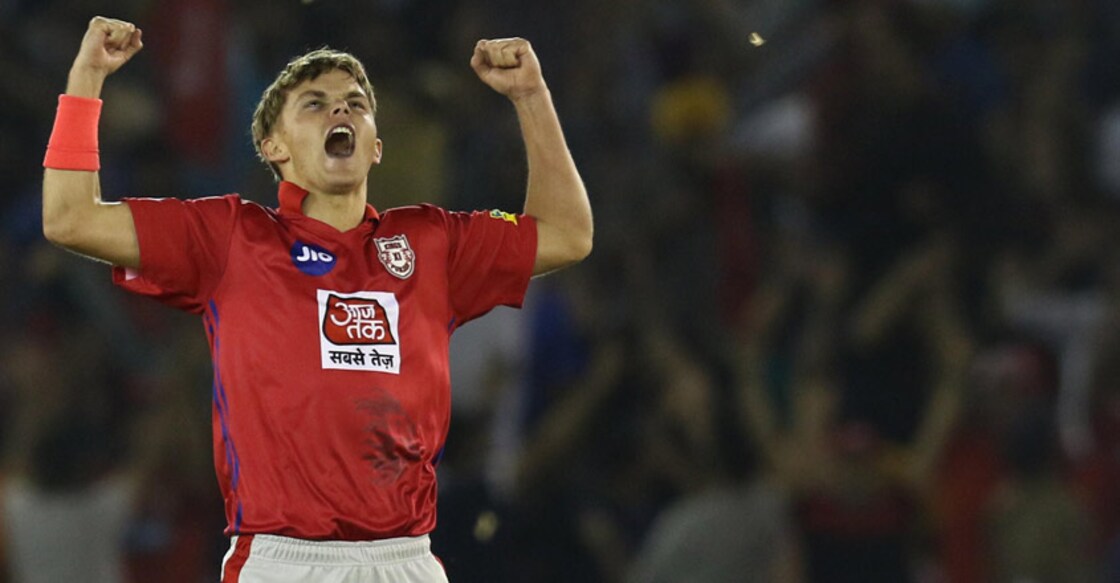 Mohali: Kings XI Punjab\'s Sam Curran who struck a hat-trick celebrates during the 13th match of IPL 2019 between Kings XI Punjab and Delhi Capitals at Punjab Cricket Association IS Bindra Stadium in Mohali on April 1, 2019. (Photo: Surjeet Yadav/IANS) Mohali: Kings XI Punjab\'s Sam Curran who struck a hat-trick celebrates during the 13th match of IPL 2019 between Kings XI Punjab and Delhi Capitals at Punjab Cricket Association IS Bindra Stadium in Mohali on April 1, 2019. (Photo: Surjeet Yadav/IANS)