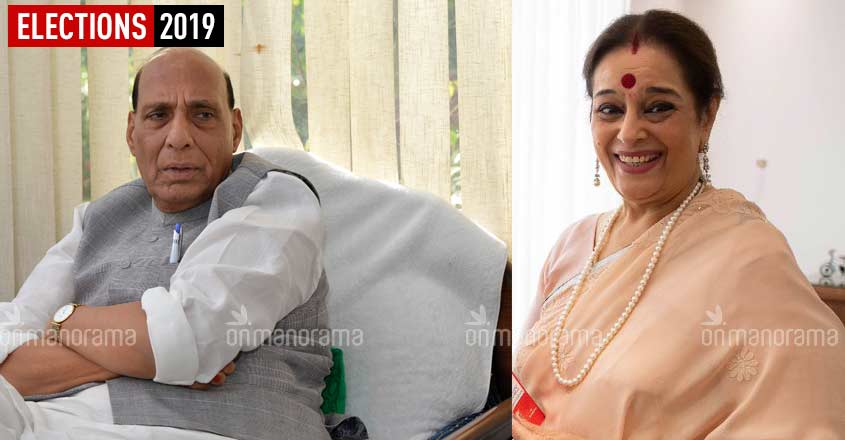 Rajnath files papers, gets a rival in Poonam Sinha