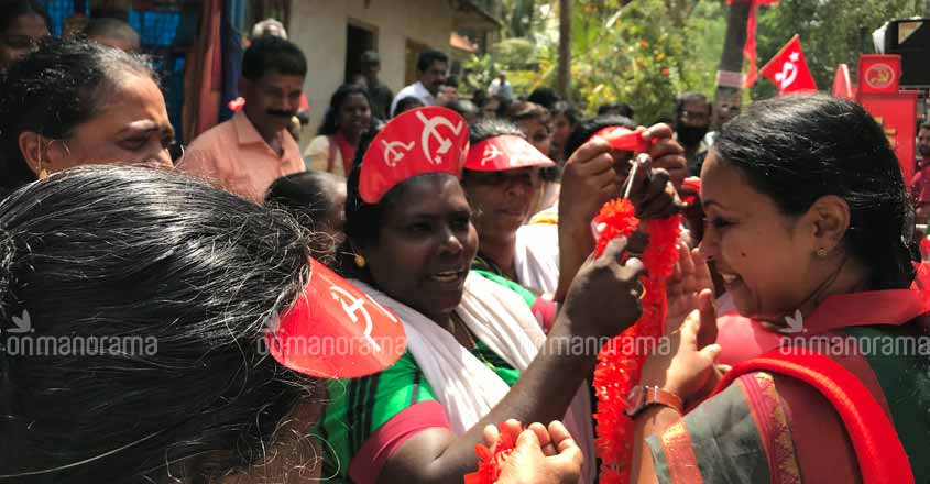 Day with candidate | Development is Veena's Mantra to sway electorate in Lord Ayyappa's abode