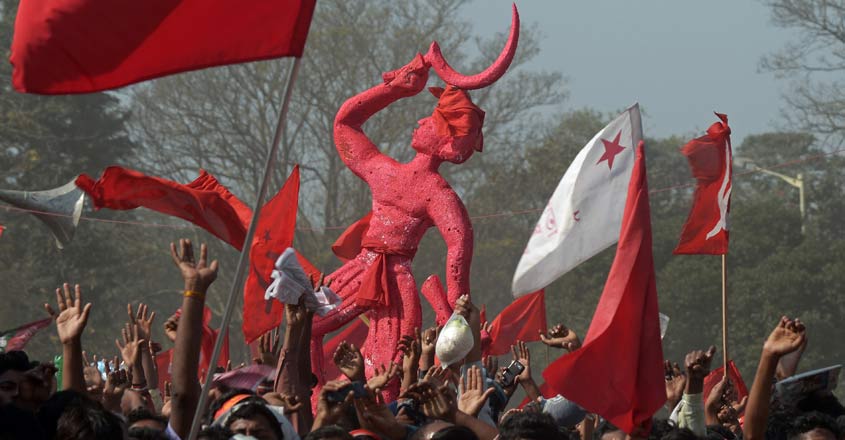 After 12 years, a red flag flutters over Nandigram with hammer, sickle and star After 12 years, a red flag flutters over Nandigram with hammer, sickle and star