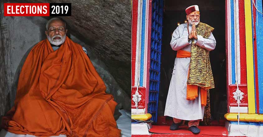 Ahead of poll results, PM Modi prays at Kedarnath, treks 2 km and meditates in a cave