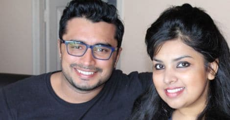 Sunil Vallath and wife Parvathy