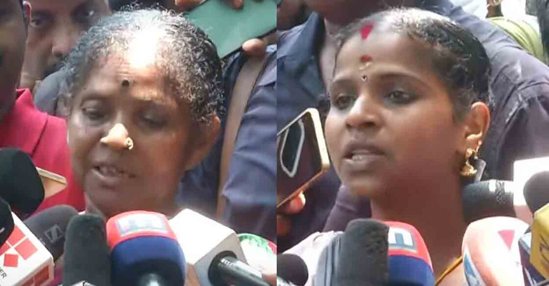 Madhu's mother Malli and sister Sarasu expressed disappointment with the sentence. Photo: Manorama News