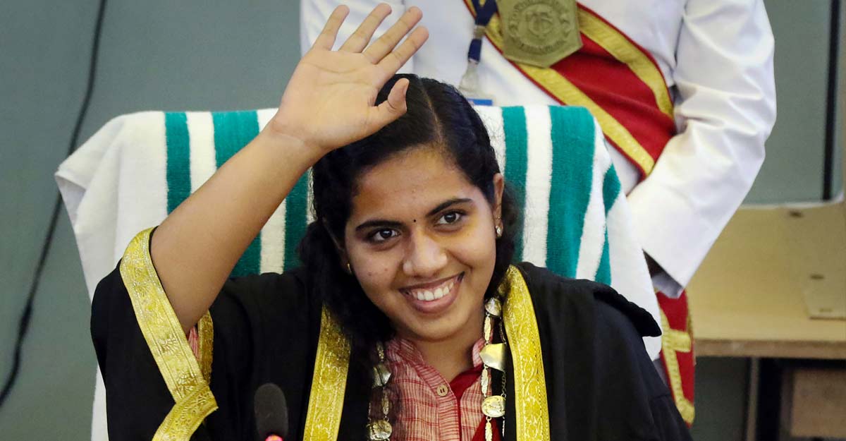 Mayor Arya Rajendran greets members after taking her oath, in Thiruvananthapuram, Monday Mayor Arya Rajendran greets members after taking her oath, in Thiruvananthapuram, Monday