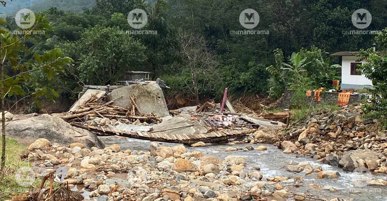 Debris of houses washed away at Mukkulam. Photo: G Ragesh
