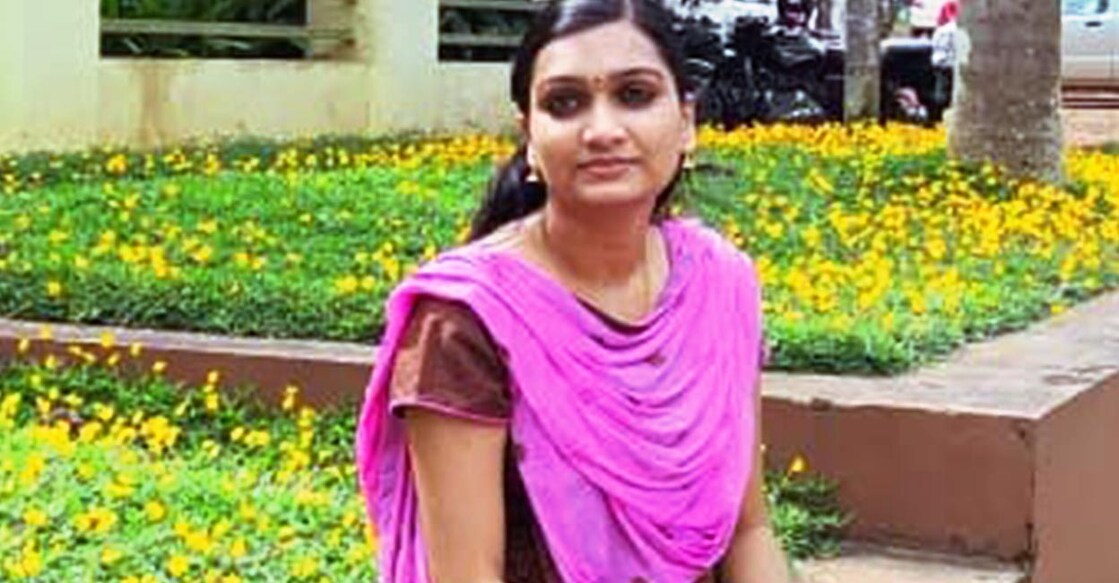 Visually challenged researcher loses laptop on Kozhikode Beach campaign to trace it on Sayujya's study and research have almost come to a stand still for now. Photo: Manorama
