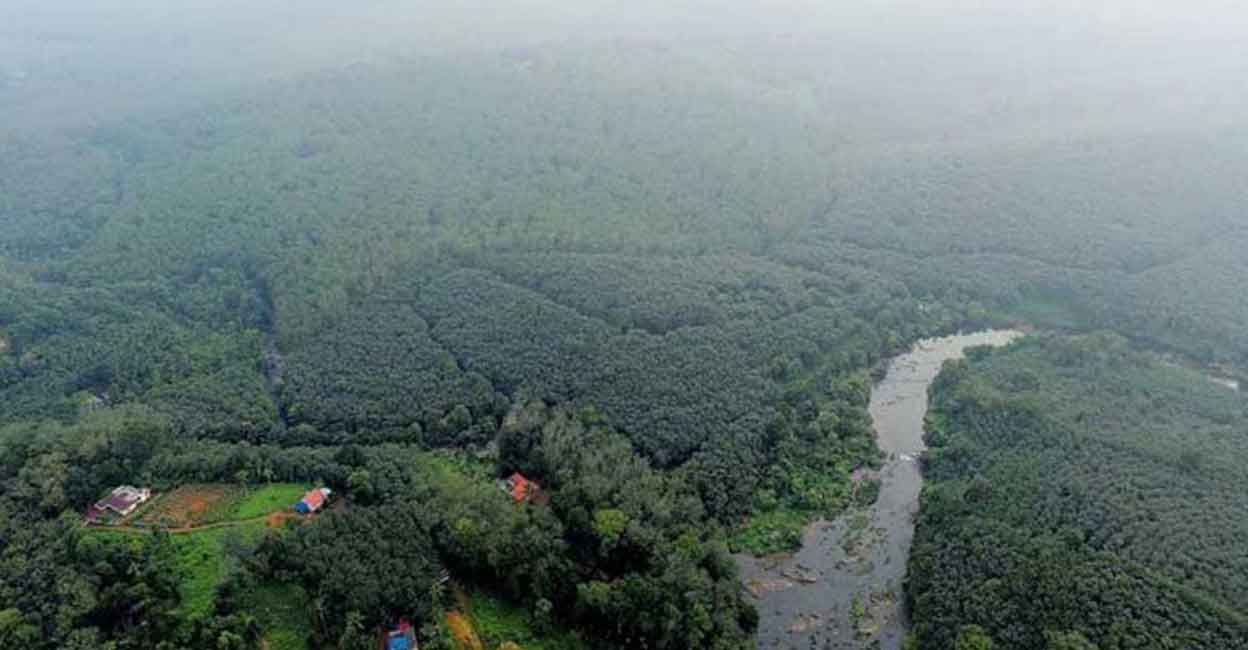 Aerial view of proposed Sabarimala airport site. Photo: Manorama