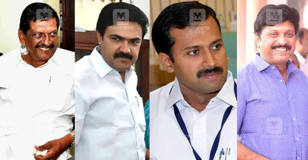 (from left) PJ Joseph, Jose K Mani, Anoop Jacob, KB Ganesh Kumar. File Photo
