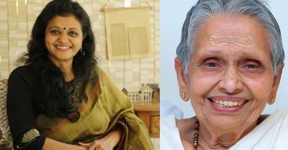 (L) Lakshmi Menon, (R) Bhavani Amma