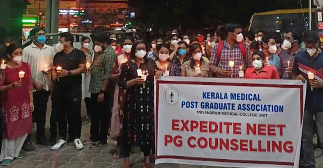 The medical pg-students have been saying that they are overburdened as only 66% of the optimum workforce is available in Kerala. 
