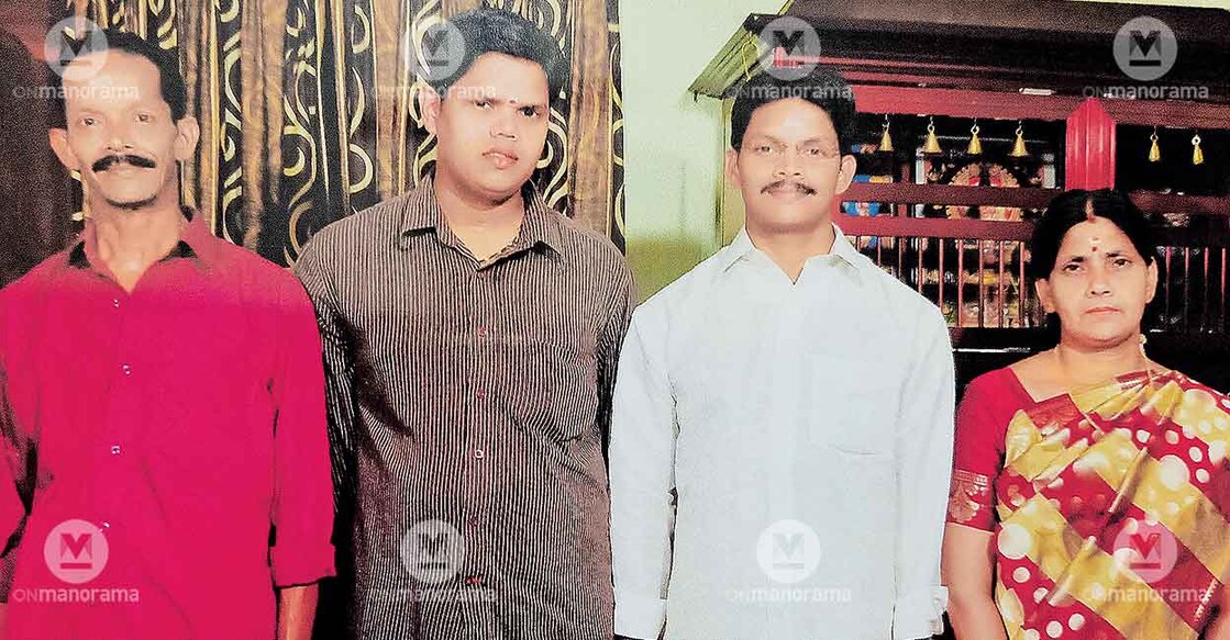 A Pradeep with his family. A Pradeep with his family. Photo: Manorama