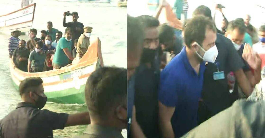 Rahul Gandhi turns seafarer in unique outreach to fisherfolk at Vaddy harbour Rahul Gandhi turns seafarer in unique outreach to fisherfolk at Vaddy harbour