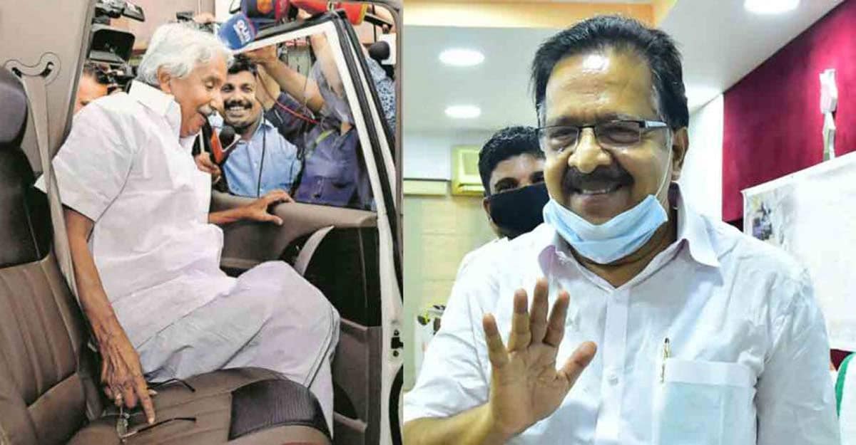 Oommen Chandy and Ramesh Chennithala Oommen Chandy and Ramesh Chennithala