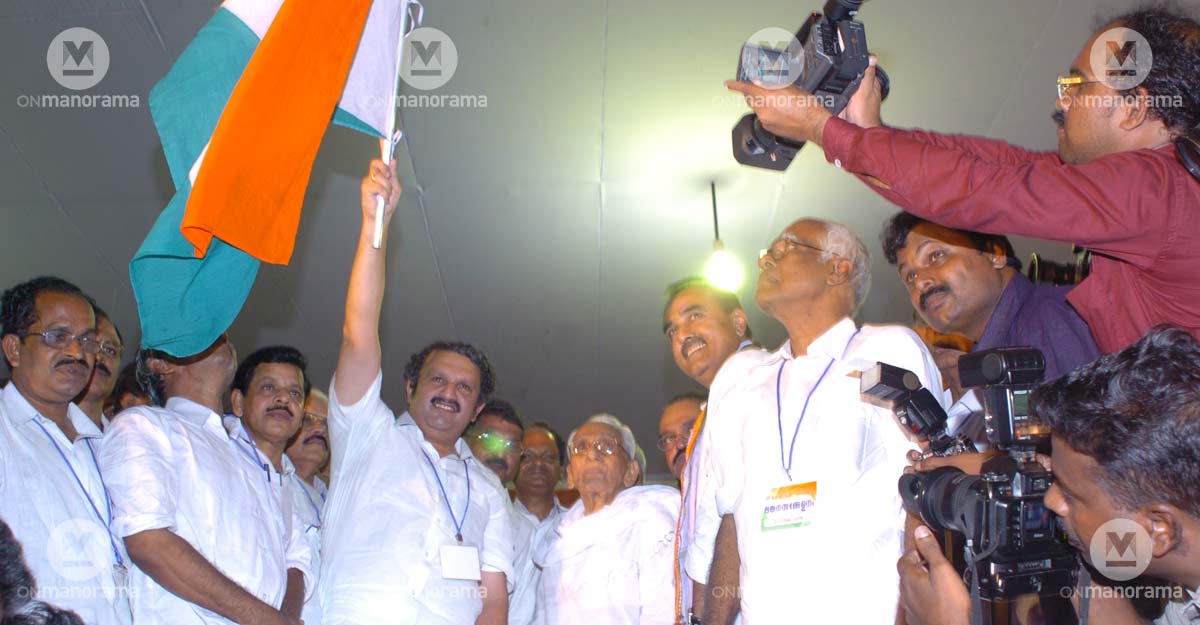 K Muraleedharan during the DIC-NCP merger in 2006 K Muraleedharan during the DIC-NCP merger in 2006
