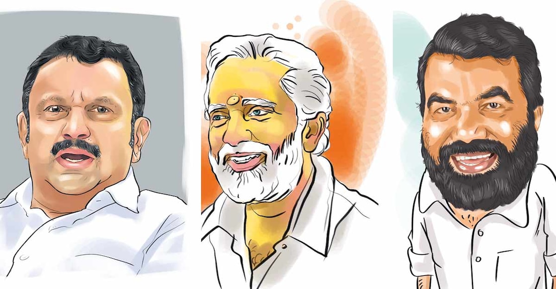 K Muraleedharan, Kummanam Rajasekharan and V Sivankutty K Muraleedharan, Kummanam Rajasekharan and V Sivankutty