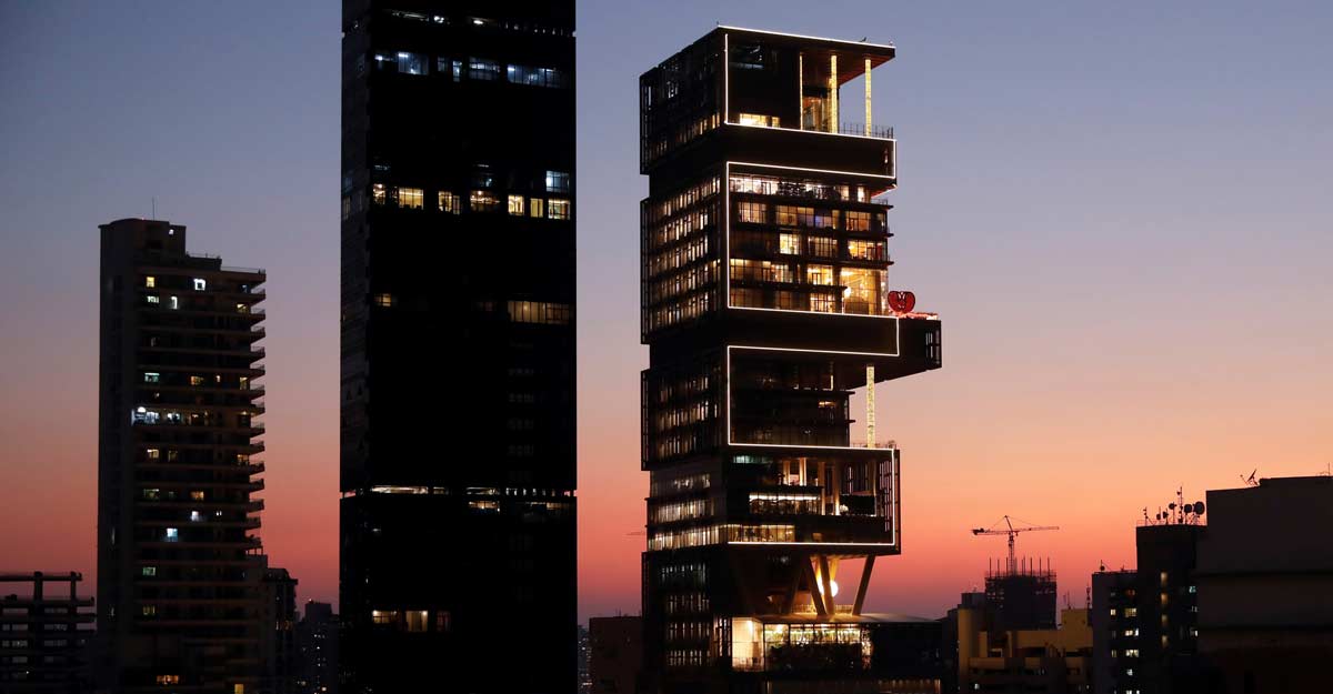 Antilia, Mukesh Ambani's house in Mumbai Antilia, Mukesh Ambani's house in Mumbai