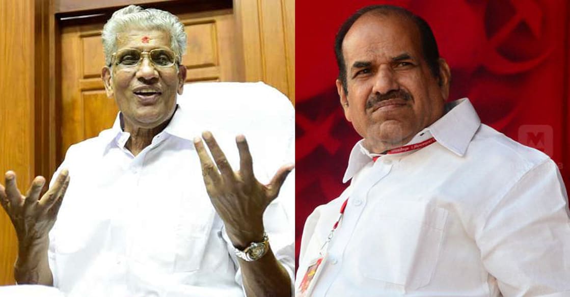 NSS general secretary G Sukumaran Nair,  CPM politburo member Kodiyeri Balakrishnan 