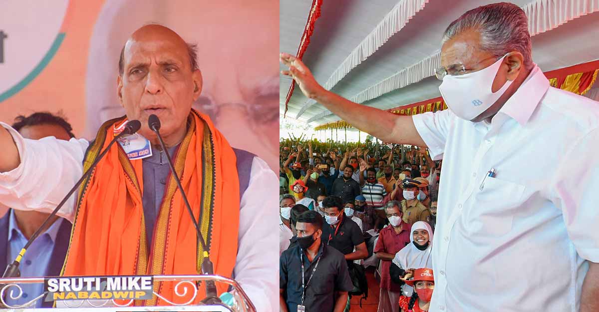 Kerala polls: Rajnath Singh, Pinarayi Vijayan spar over implementation of CAA