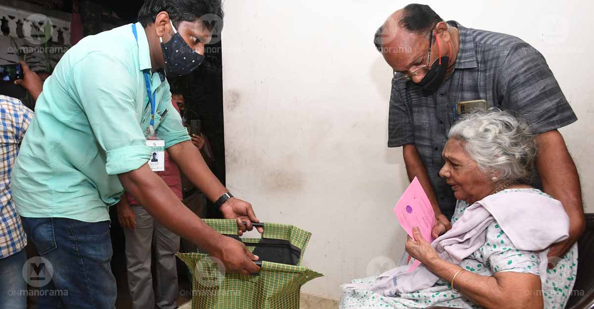 92-year-old woman voter refuses to place her postal ballot in bag, demands box