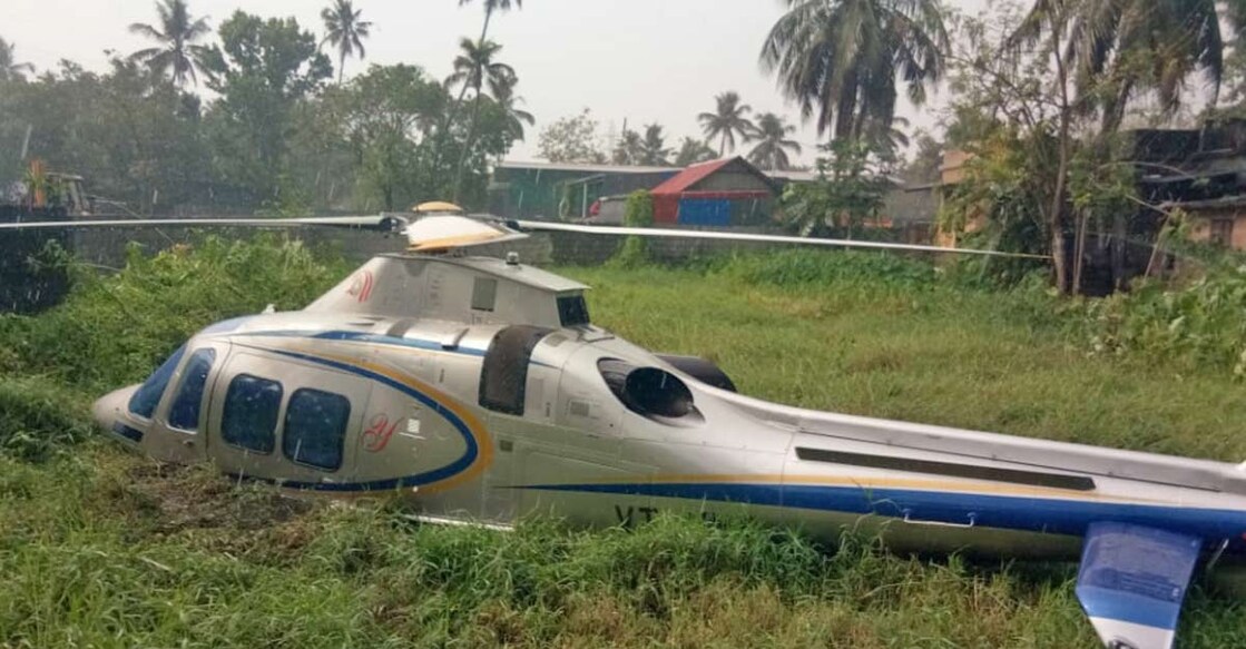 LuLu Group's chopper makes emergency landing in Kochi LuLu Group's chopper makes emergency landing in Kochi
