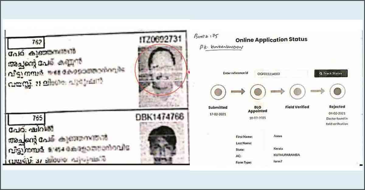 CPM leader Kunjananthan, who died 10 months ago, on voters' list