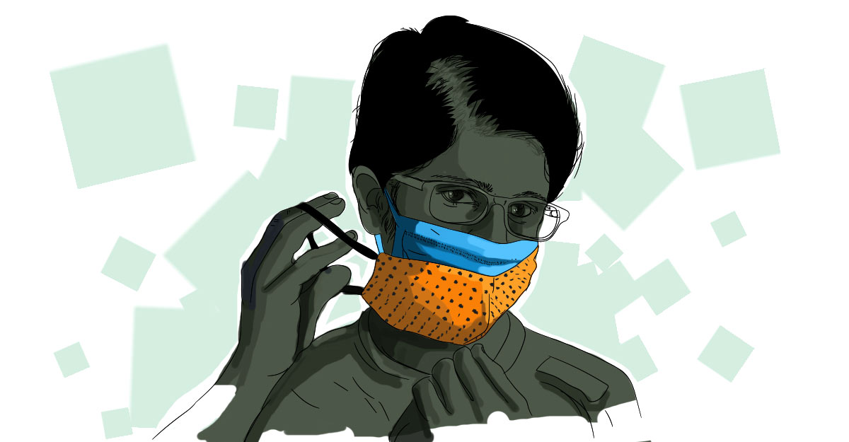 A combination of cloth and surgical mask block cough particles up to 85.4 per cent. A combination of cloth and surgical mask block cough particles up to 85.4 per cent.