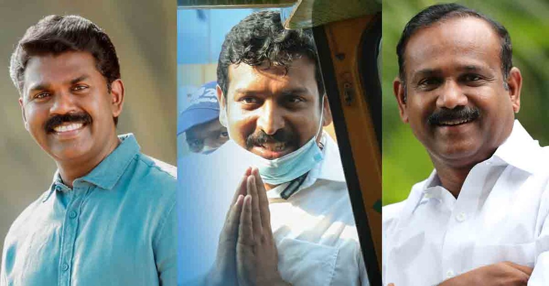LDF's P V Sreenijin, Tenty20;s Sujith Surendran and UDF's V P Sajeendran.