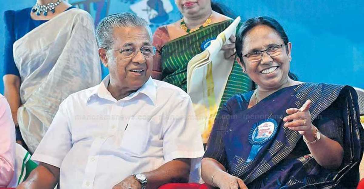 Chief Minister Pinarayi Vijayan, Health Minister KK Shailaja