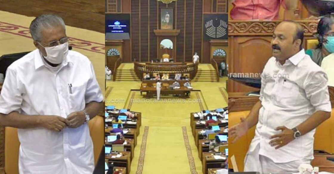 CM promises lasting solution for coast, opposition asks why nothing was done last five years (L) Kerala Chief Minister Pinarayi Vijayan, (R) opposition leader V D Satheesan during the Kerala Assembly Session.