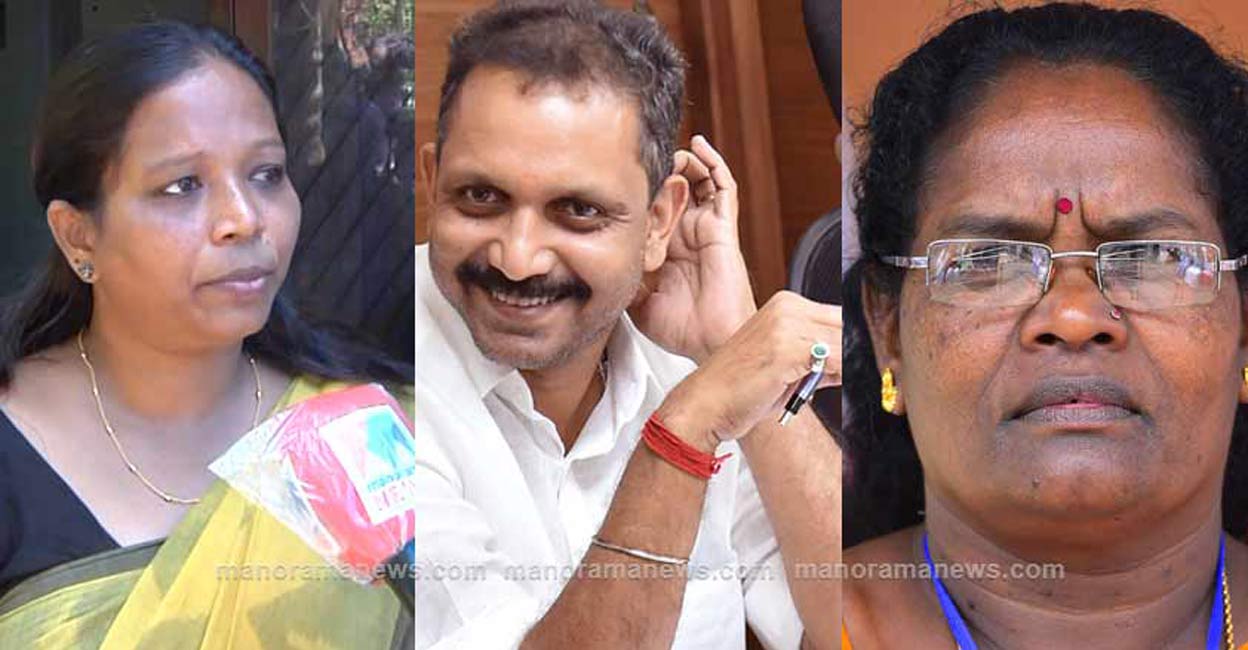JRP treasurer Praseetha Azhikode, BJP state president K Surendran,, JRP chairperson C K Janu 
