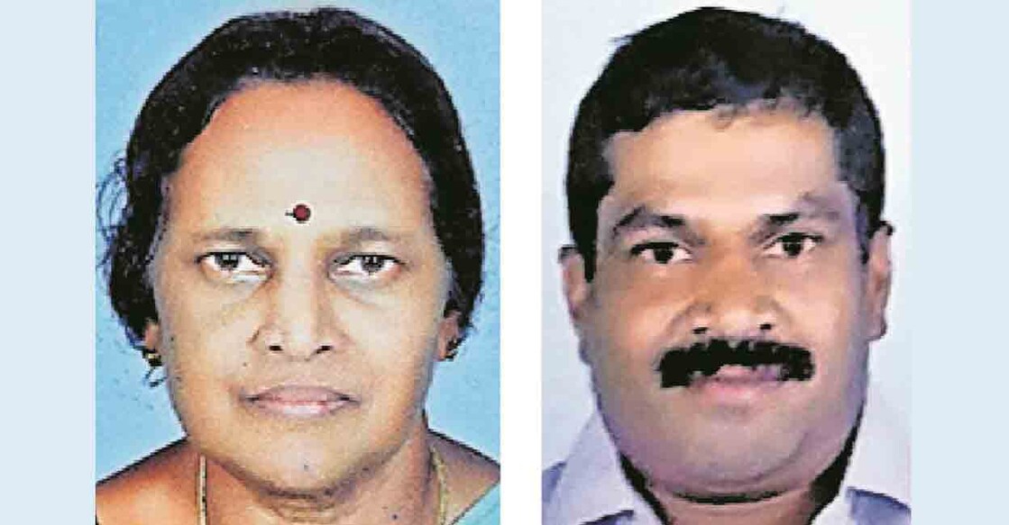 Sarojini of Oolani in Thottunkara and Sunil Kumar Sarojini of Oolani in Thottunkara and Sunil Kumar