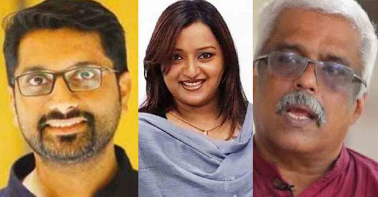 Sarith, Swapna Suresh and M Sivashankar (from left to right).