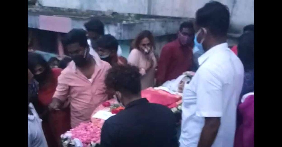 Friends of Anannyah Kumari Alex paying their respects on Thursday. Photo: Screengrab