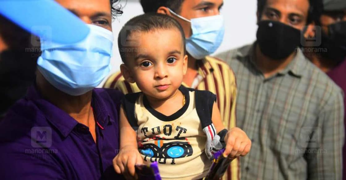 One-and-a-half-year-old Muhammed, who is suffering from a rare genetic disorder called spinal muscular atrophy.