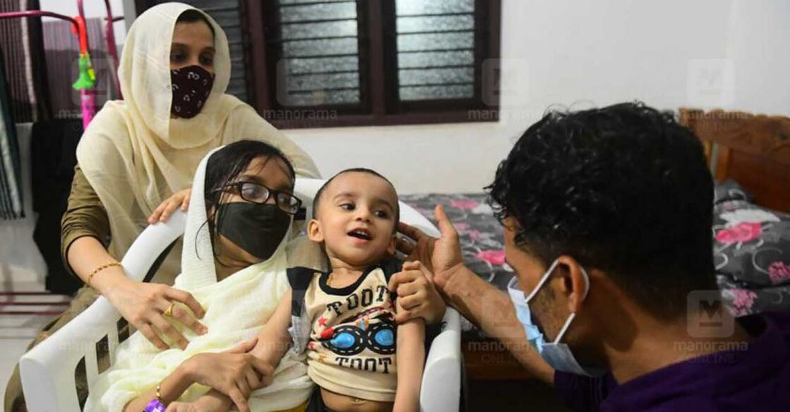 Muhammed, an 18-month-old in Kannur is undergoing treatment 