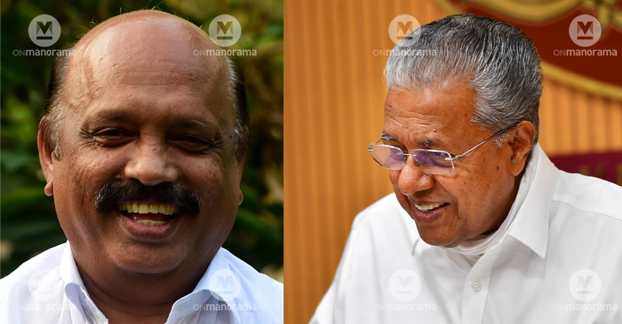 Thomas K Thomas (left) and Chief Minister Pinarayi Vijayan