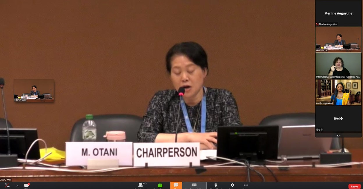 Mikiko Otani, Chairperson for the Committee Mikiko Otani, Chairperson for the Committee