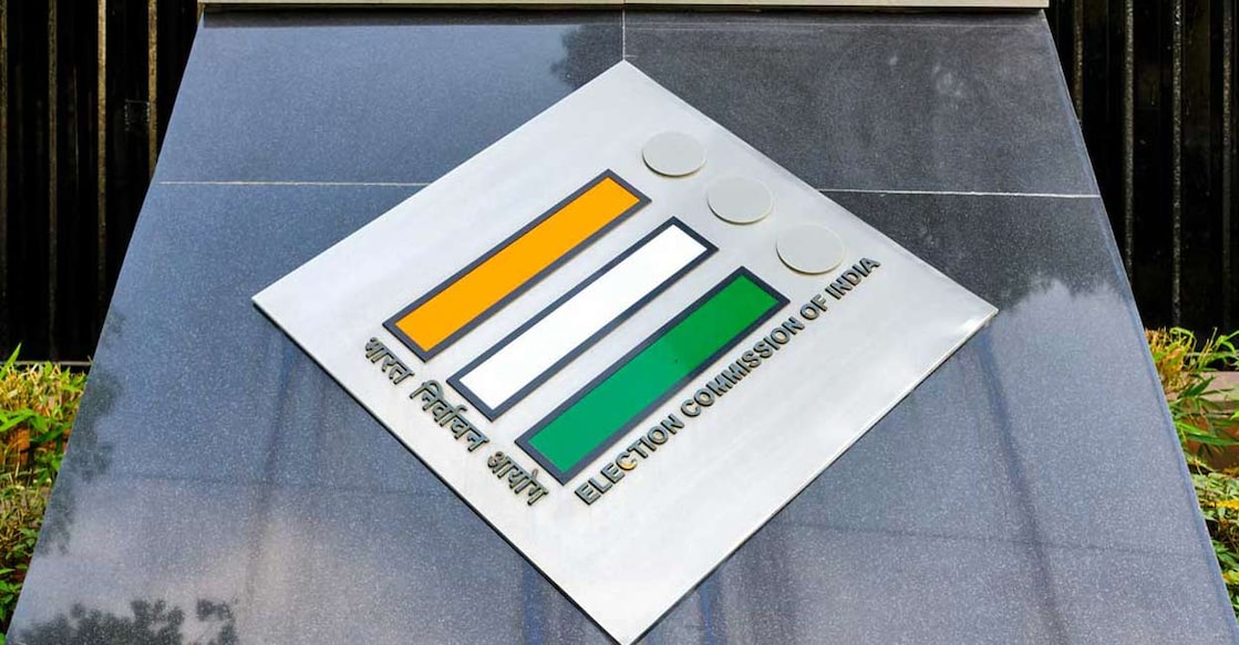 Logo sign of Headquarters of the Election Commission of India (Image Courtesy - Mirko Kuzmanovic/Shutterstock)