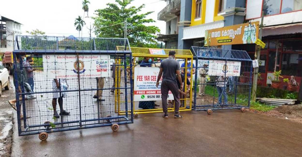 High alert in Kozhikode as Nipah virus resurfaces; 4 wards shut, several roads blocked A local road in Kozhikode is seen blocked after a Nipah virus infection was reported in the district.